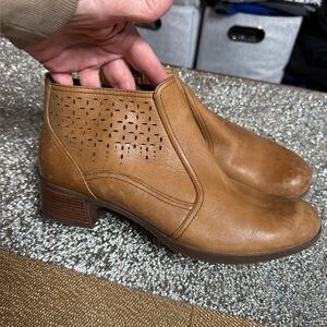 Dansko Tan Leather Ankle Booties